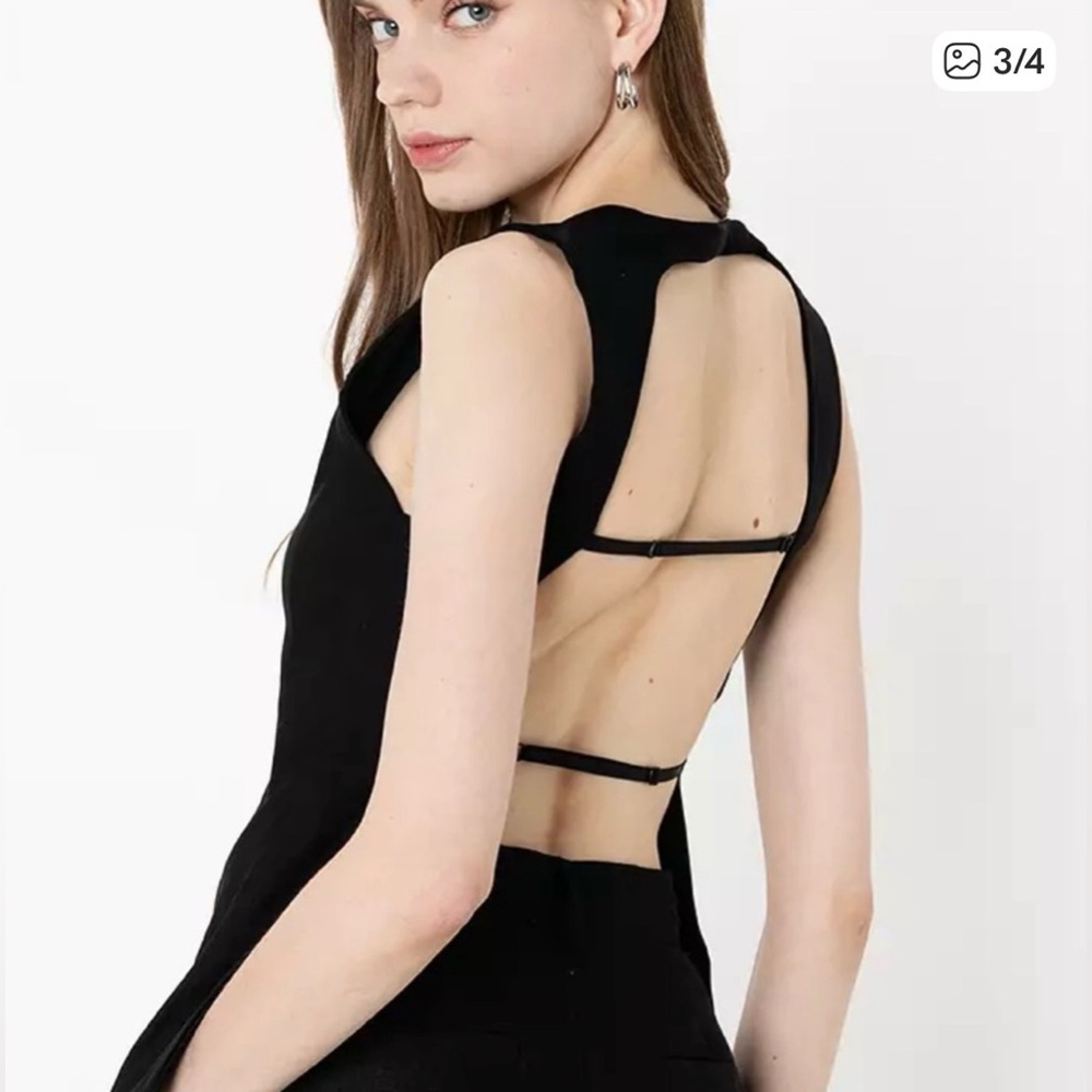 Zara Black Backless Strappy Vest
